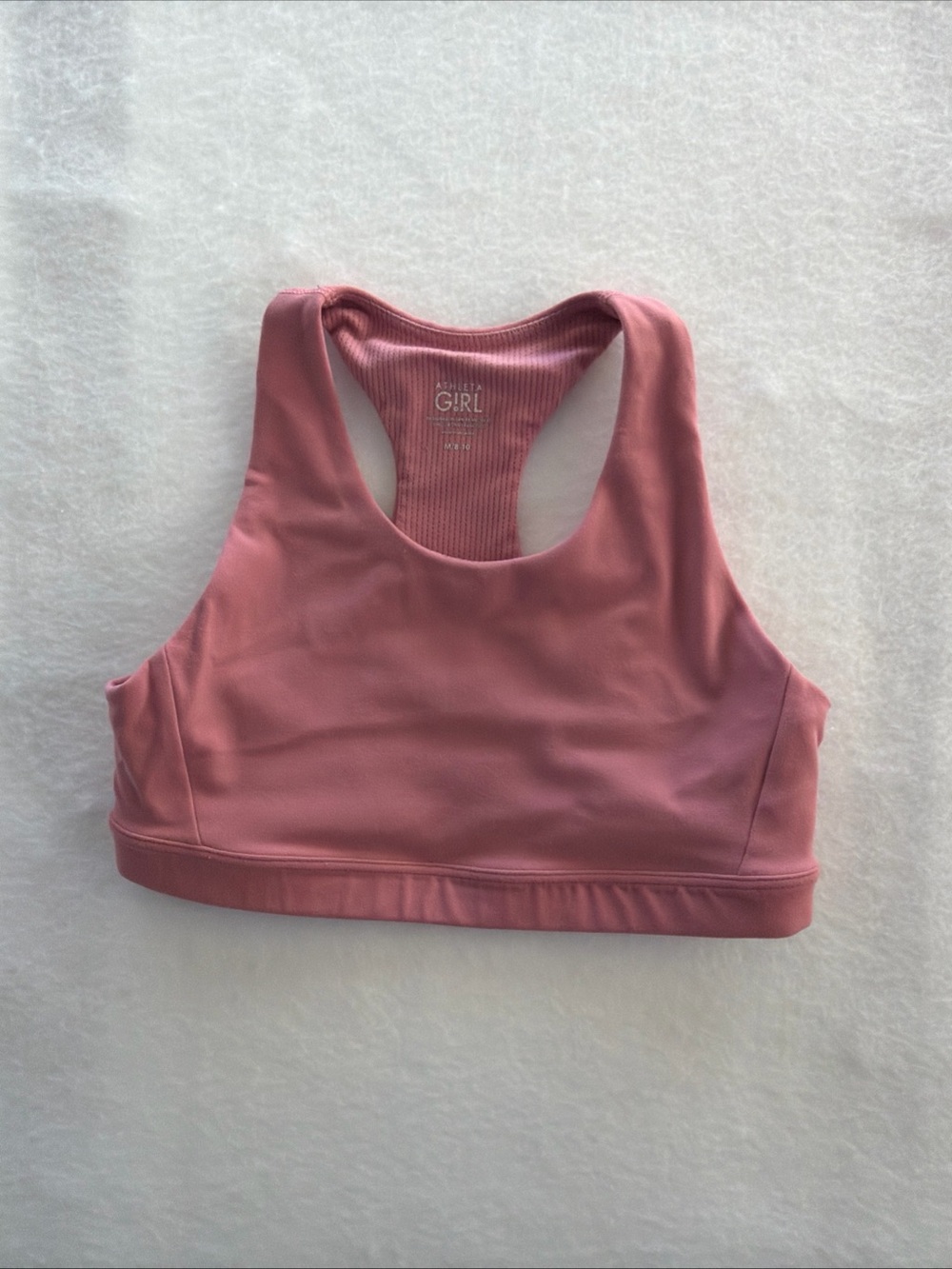 Athleta Girls Dusty Rose Racerback Sports Bra Size Med 8/10